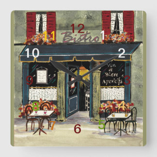 Horloge Carrée French Bistro wall clock