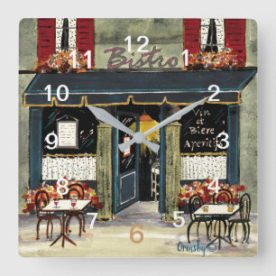 Horloge Carrée French Bistro wall clock