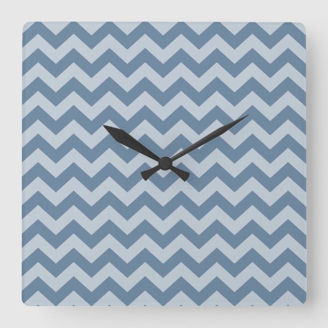 Horloge Carrée French Grey Marocain Moods Chevrons (Recto)