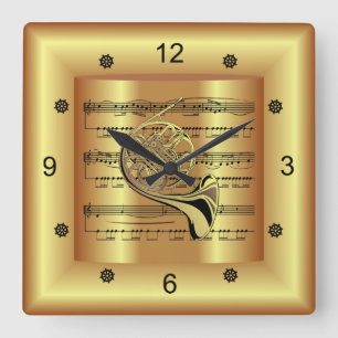 Horloge Carrée French Horn us