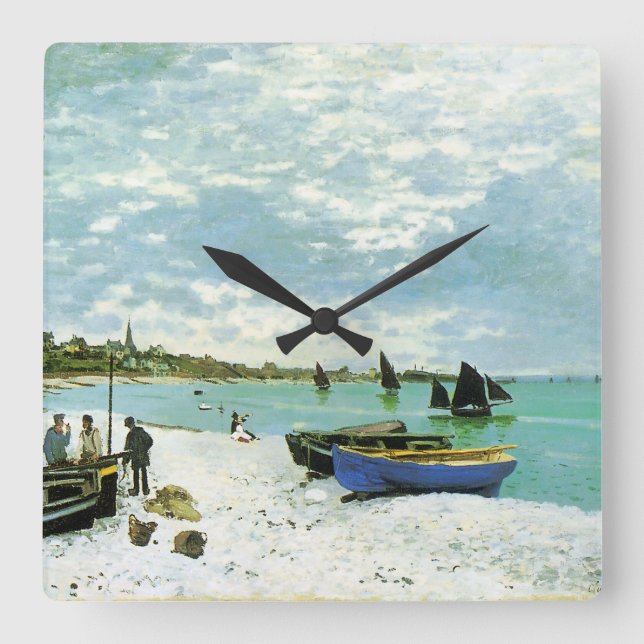 Horloge Carrée French Seaside Wall Clock (Recto)