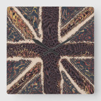 Fun Flag Art Brown Union Jack Poster de animal