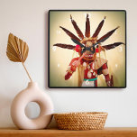 Horloge Carrée Funny Face Wood Kachina Doll Enjoy<br><div class="desc">Who can resist a face like this ? Remember to "enjoy every moment" while you use this quirky, colorful character, photographiy wall clock. Makes a great venin pour someone special ! You can easily personalize this photographic wall clock plus I offer customization on any product. "Please Message Je with any...</div>