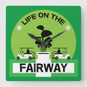 Horloge Carrée Funny Golfing Pros Golfing Fanatics Sports