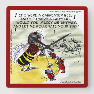 Horloge Carrée Funny Insect Nightclub Singer Wall Clock