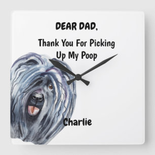 Horloge Carrée Funny Puli Dog
