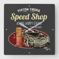 Funny Speed Shop Piston Broke Grumpy Service