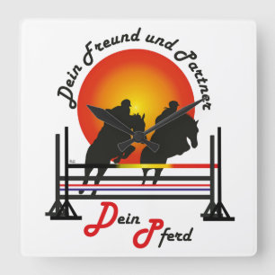 Horloge Carrée Für Pferde und Pferdesport Liebhaber Uhr