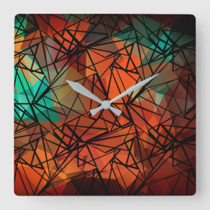 Horloge Carrée FuzzyFoxAr