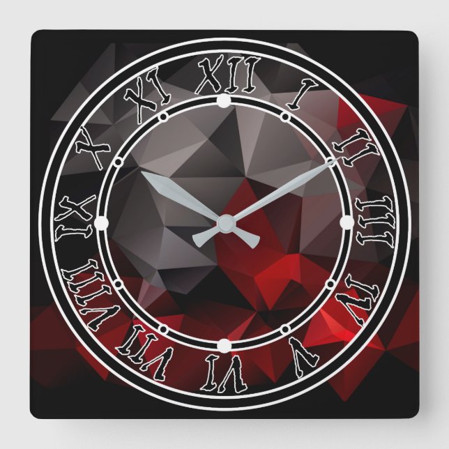 Horloge Carrée FuzzyFoxArt 3 (Recto)