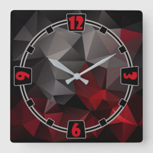 Horloge Carrée FuzzyFoxArt 3