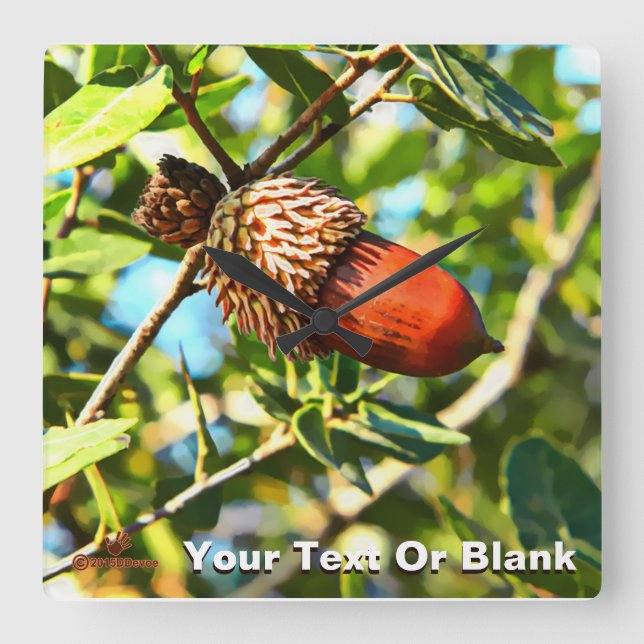 Horloge Carrée Galilee Acorn (Recto)