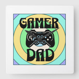 Horloge Carrée Gamer papa