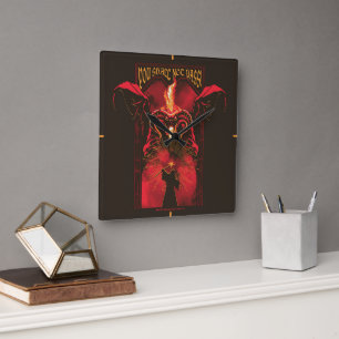 Horloge Carrée GANDALF™ contre Balrog "Vous ne passerez pas" Grap