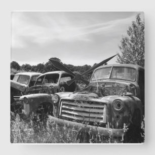 Horloge Carrée Garage Clock Old Truck Wall Clock