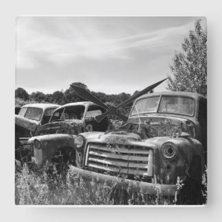Horloge Carrée Garage Clock Old Truck Wall Clock