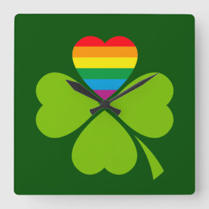Horloge Carrée Gay Lucky Clover