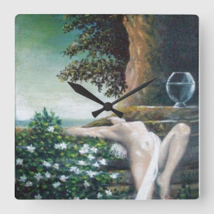 HORLOGE CARRÉE GEA, MYRTLE ET EAU