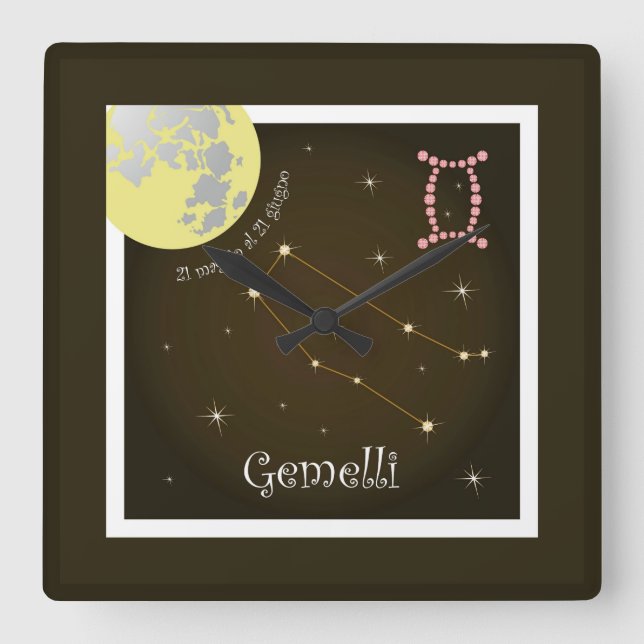 Horloge Carrée Gemelli 21 maggio al 21 giugno (Recto)