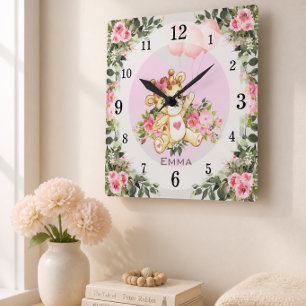 Horloge Carrée Girafe nouveau-né Décoration de nursery Person