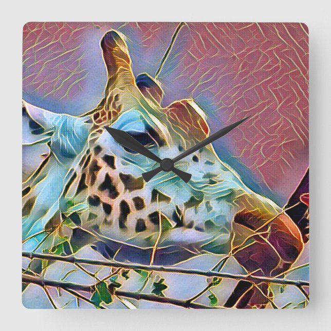 HORLOGE CARRÉE GIRAFFE (Recto)