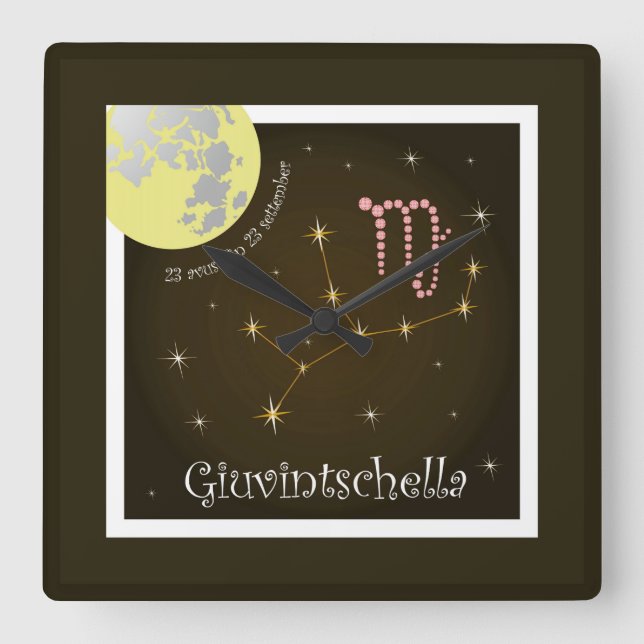 Horloge Carrée Giuvintschella 23 avust fin 23 colon Uhr (Recto)