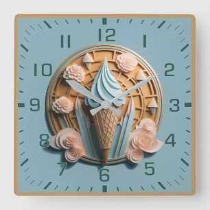 Horloge Carrée Glace