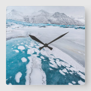 Horloge Carrée Glace de glacier gelée, Islande