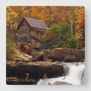 Horloge Carrée Glade Creek Grist Mill