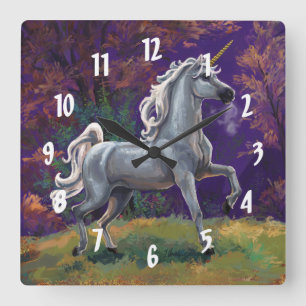 Horloge Carrée Glade Unicorn