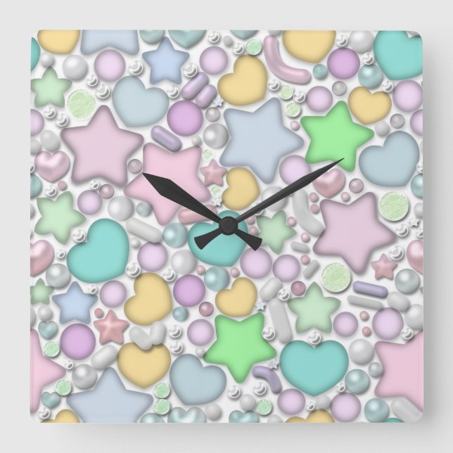 Horloge Carrée Glass ornaments (Recto)