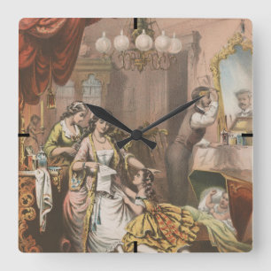 Horloge Carrée Glycérine de cacao de Hovey, vers 1860