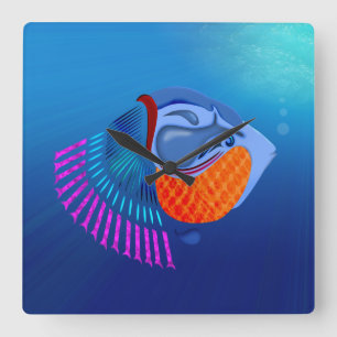 Horloge Carrée Go Fish