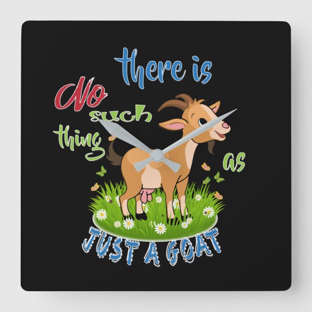 Horloge Carrée GOAT Lover | Just a Goat GetYerGoat™ (Recto)