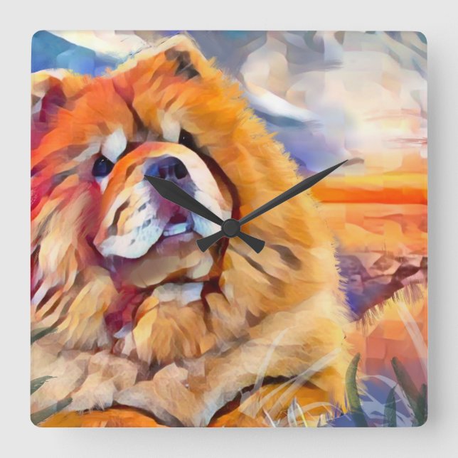 Horloge Carrée GOLDEN GIRL chow (Recto)