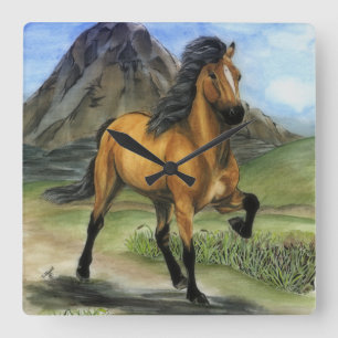 Horloge Carrée Golden Tolt