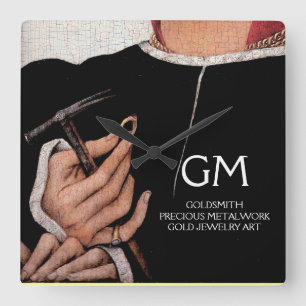 HORLOGE CARRÉE GOLDSMITH, MÉTALWORKER PRÉCIEUX, GOLD JEWELRY ART