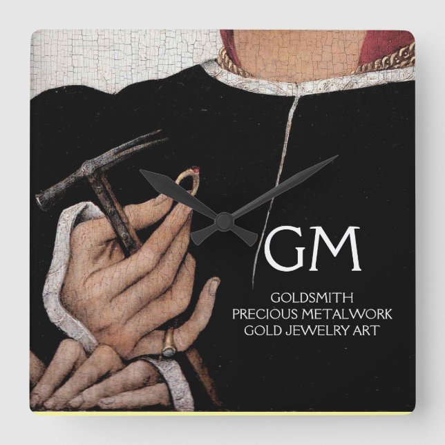 HORLOGE CARRÉE GOLDSMITH, MÉTALWORKER PRÉCIEUX, GOLD JEWELRY ART (Recto)