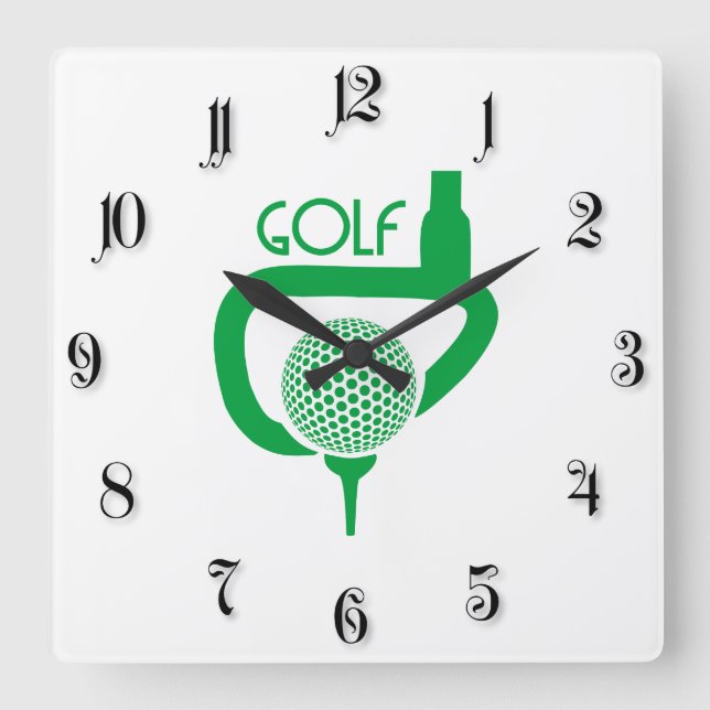 Horloge Carrée Golf (Recto)