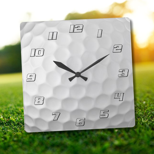 Horloge Carrée Golf Ball Texture (Créateur téléchargé)