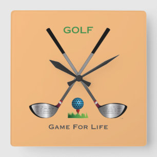 Horloge Carrée GOLF - Jeu pour la vie