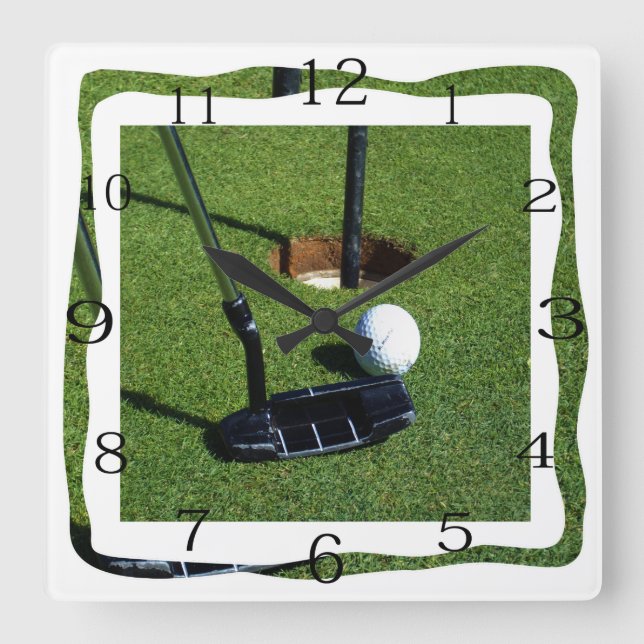 Horloge Carrée Golf Make That Par, (Recto)