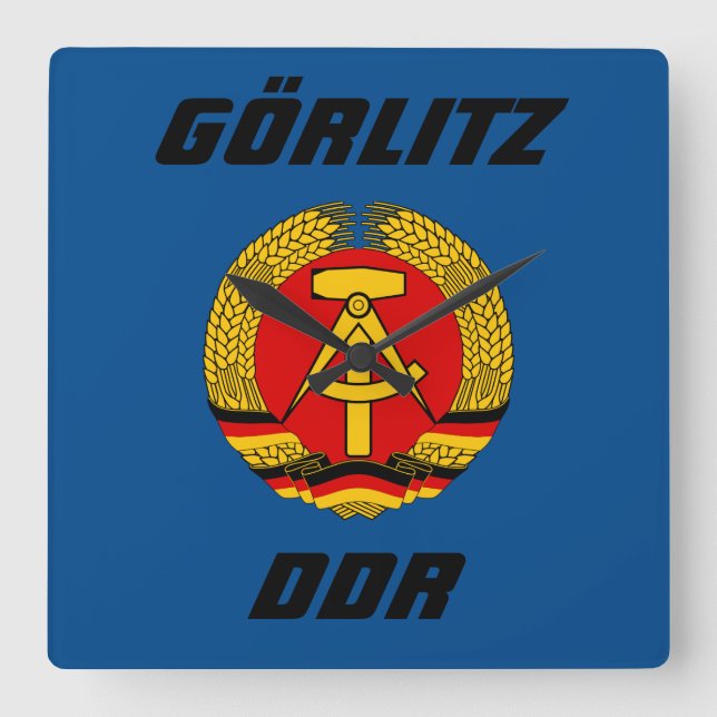Horloge Carrée Görlitz, DDR - Allemagne de l'Est RDA (Recto)