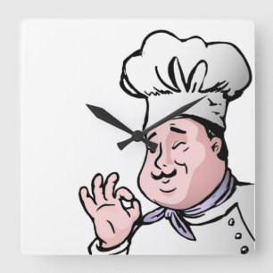 HORLOGE CARRÉE GOURMET CHEF