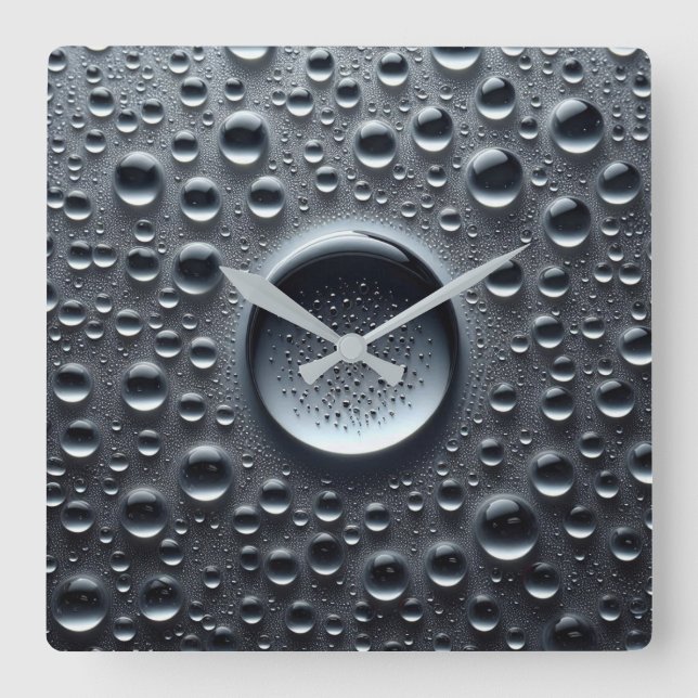 Horloge Carrée gouttes d'eau (Recto)