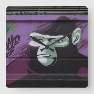 Horloge Carrée Graffiti de singe