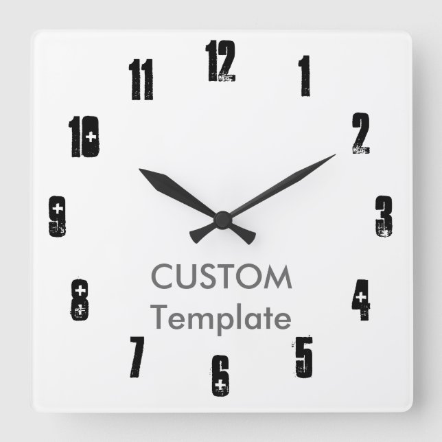 Horloge Carrée Grand 10,75" fait sur commande AMBULANCE carrée S. (Recto)