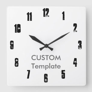 Horloge Carrée Grand 10,75" fait sur commande AMBULANCE carrée S.