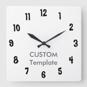 Horloge Carrée Grand 10,75" fait sur commande GRAND VIDE