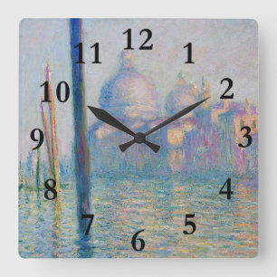Horloge Carrée Grand Canal Monet Venise Italie Peinture Classique